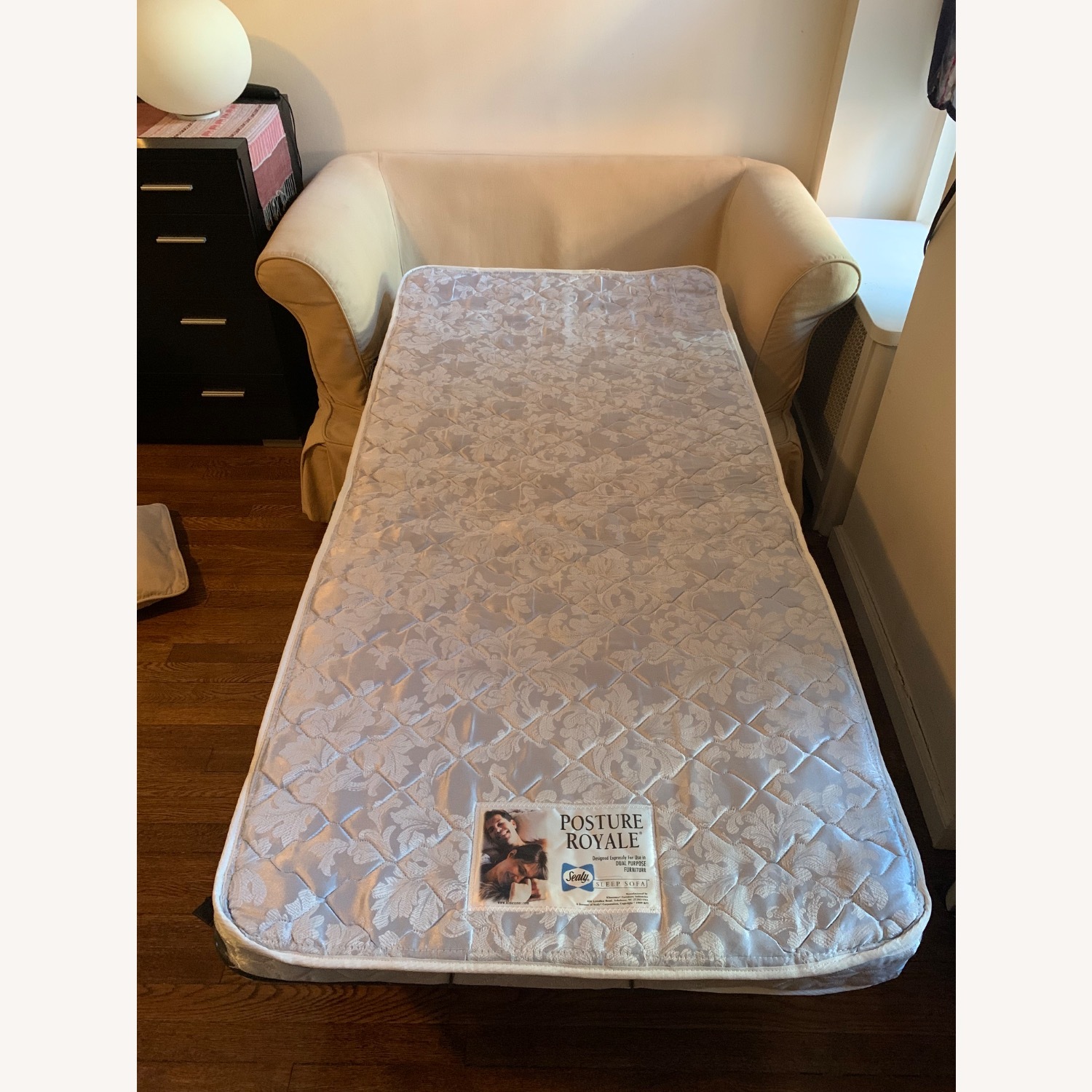 Sleeper Sofa Beige Twin size - image-6