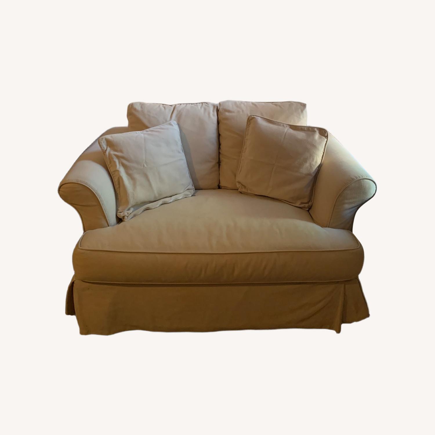 Sleeper Sofa Beige Twin size - image-0