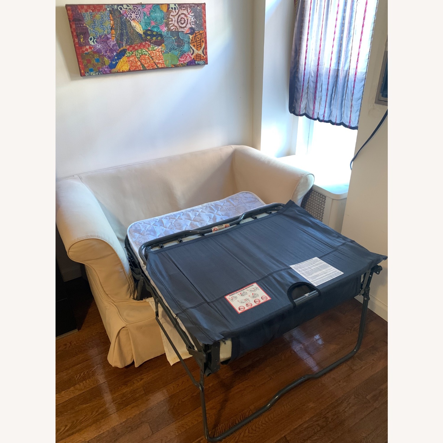 Sleeper Sofa Beige Twin size - image-12