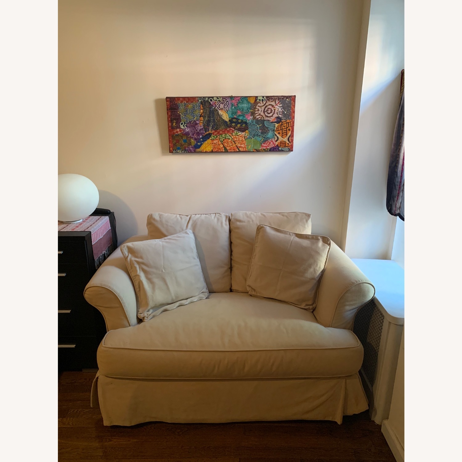 Sleeper Sofa Beige Twin size - image-1