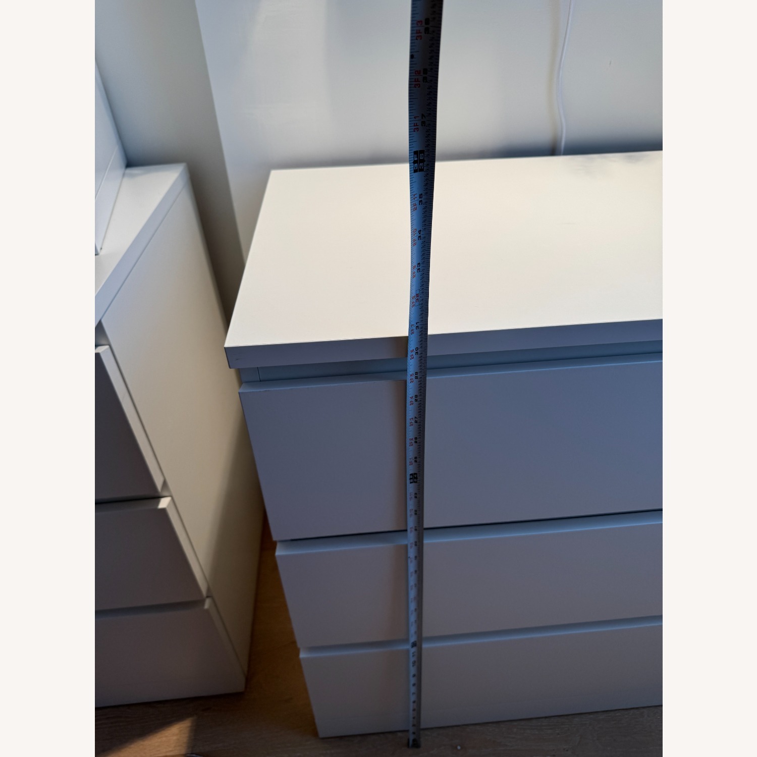 IKEA MALM White 3-drawer Chest - image-7