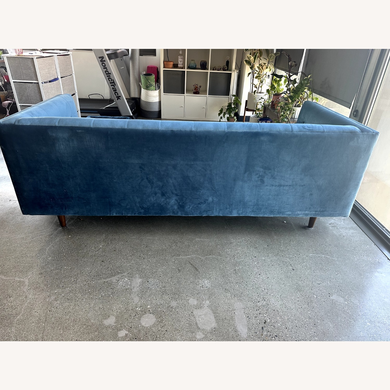 West Elm Bradford Sofa, Mod Velvet, Port Blue - image-4