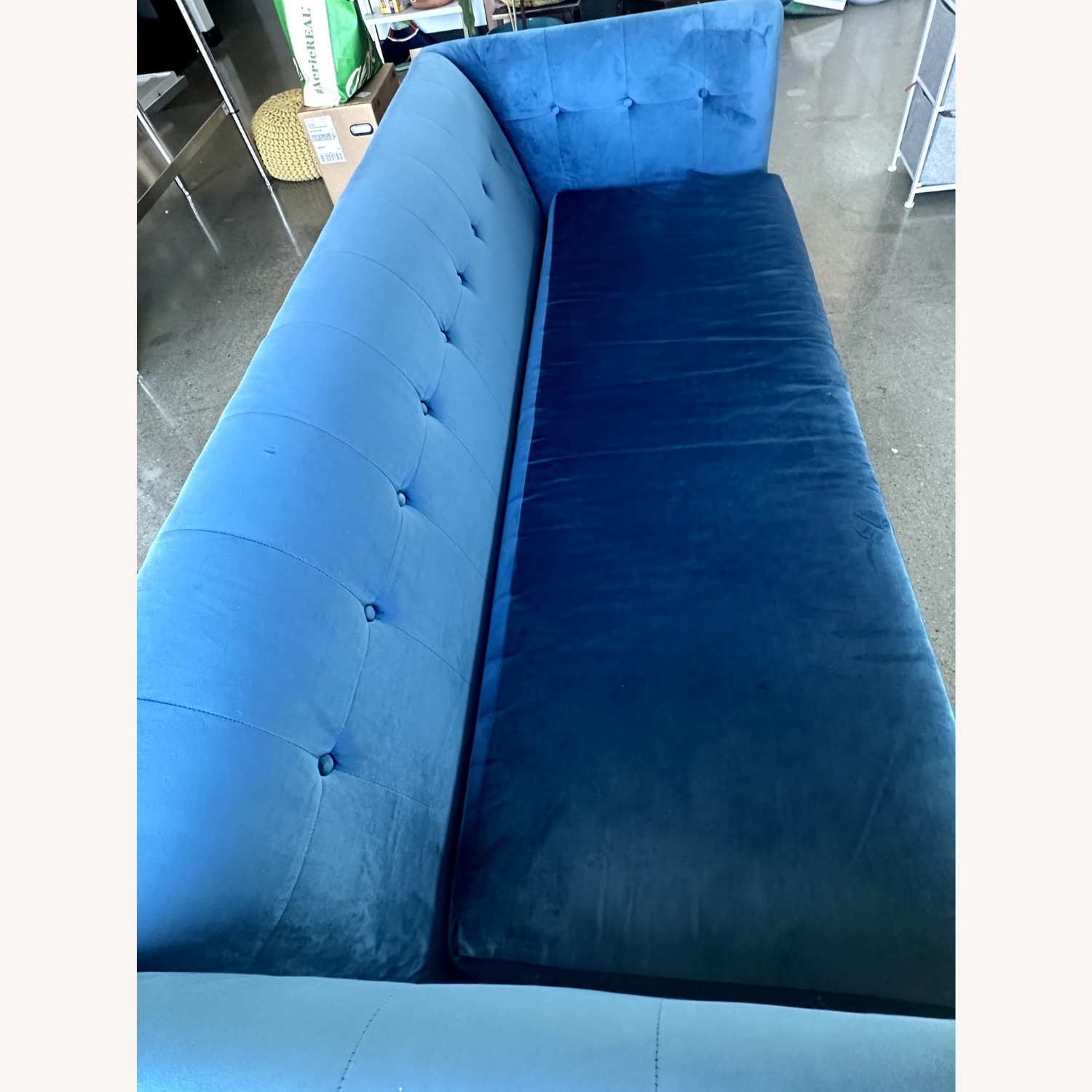 West Elm Bradford Sofa, Mod Velvet, Port Blue - image-3