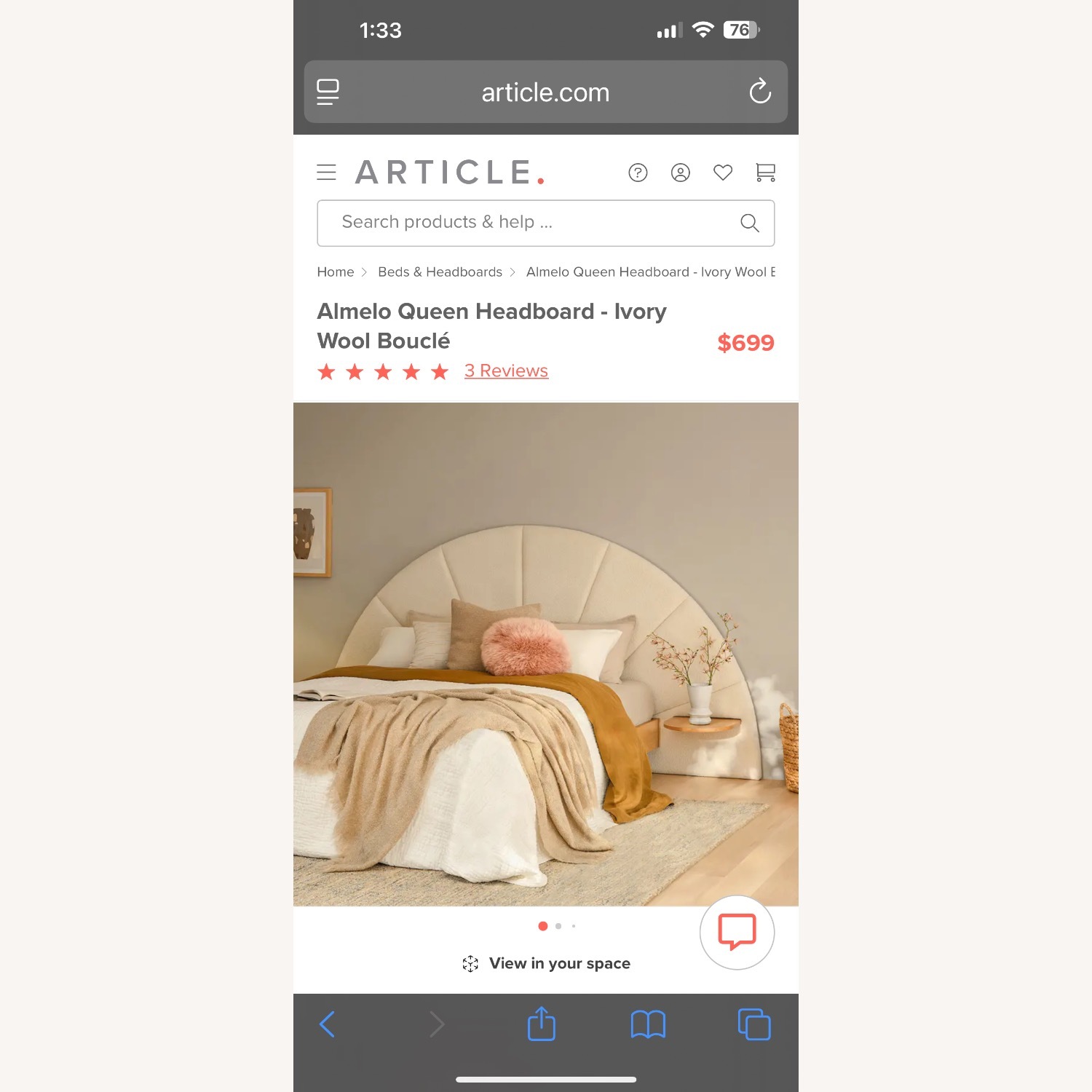 Article Almelo Ivory Queen Headboard  - image-7