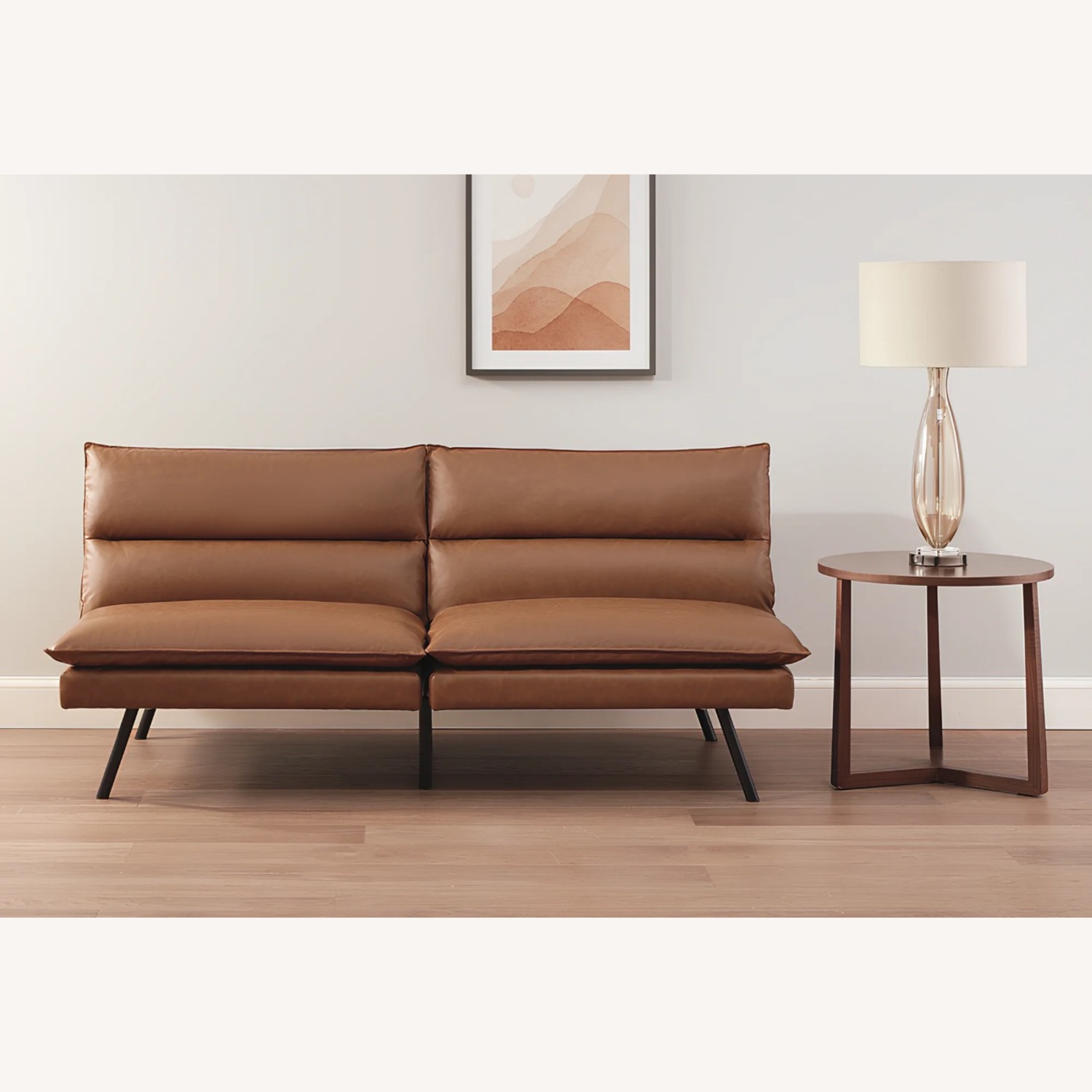 Brown Futon Sofa Bed - image-1