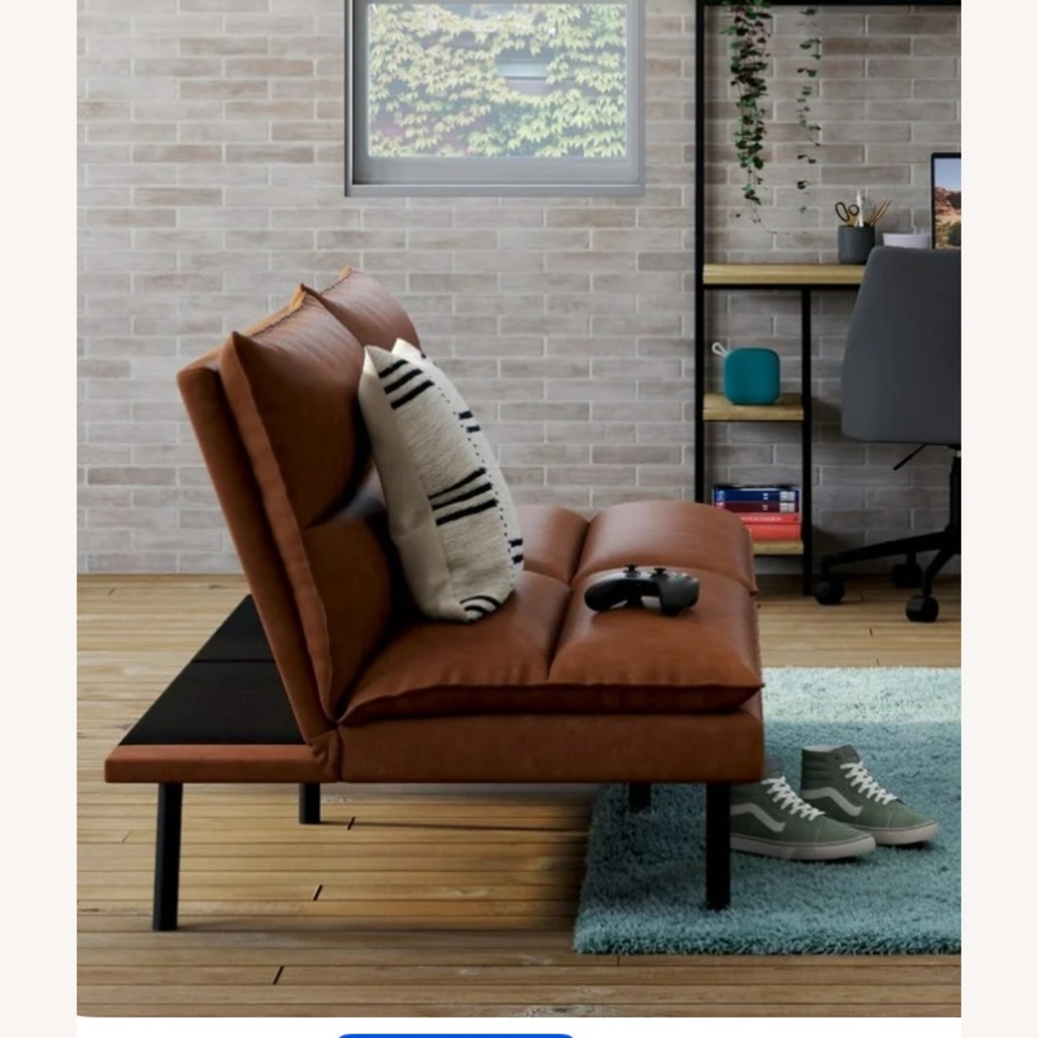 Brown Futon Sofa Bed - image-3