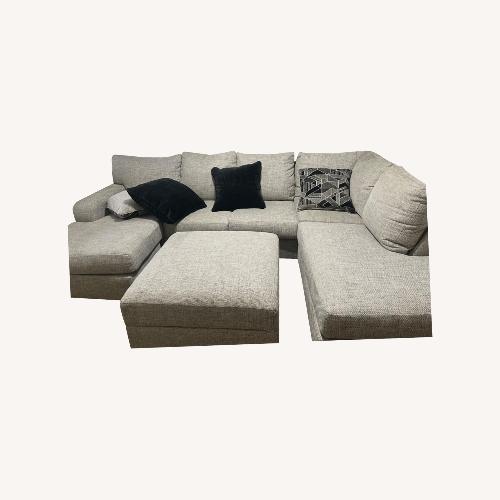 Used Nebraska Mart Light Gray 3 Piece Sectional for sale on AptDeco