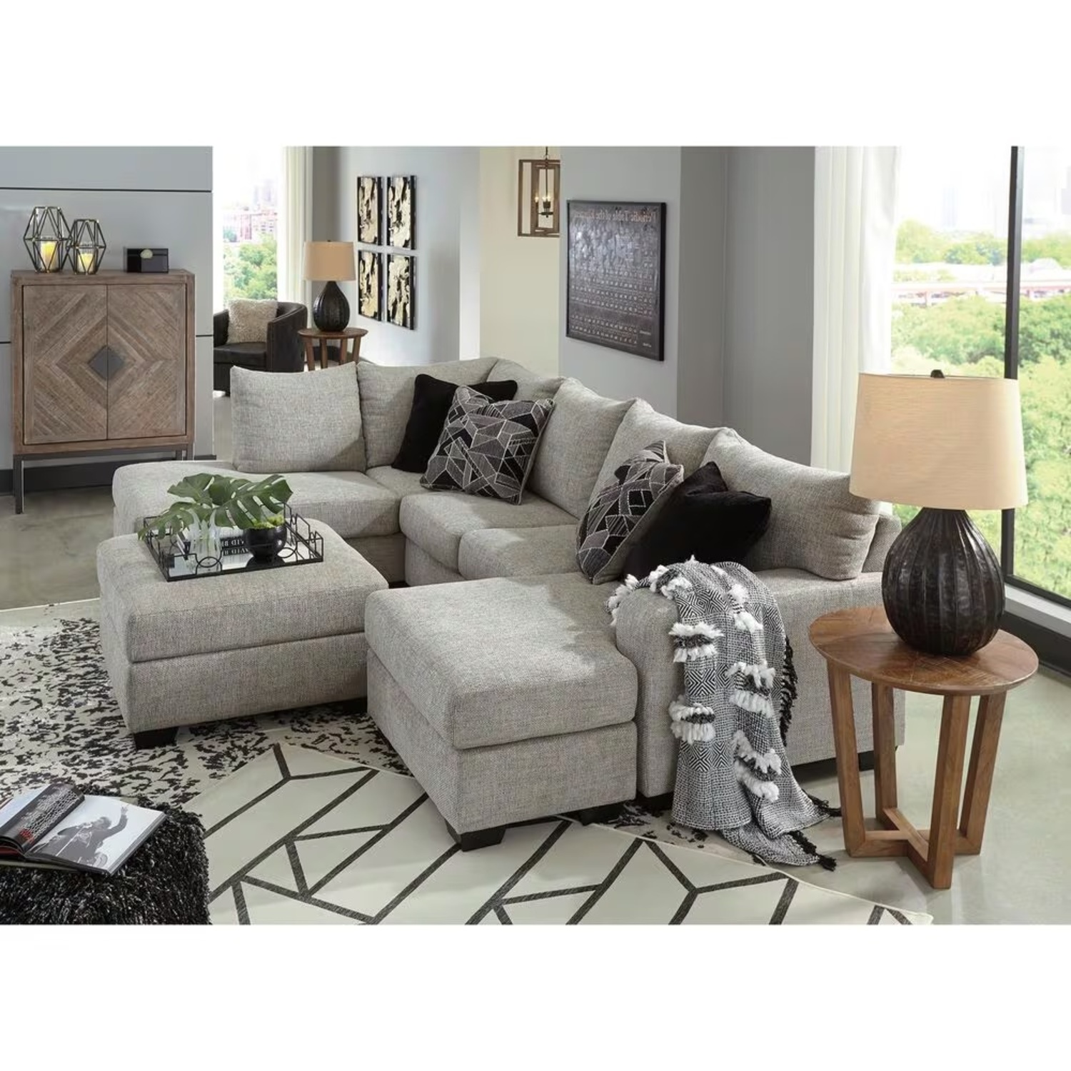 Nebraska Mart Light Gray 3 Piece Sectional - image-6