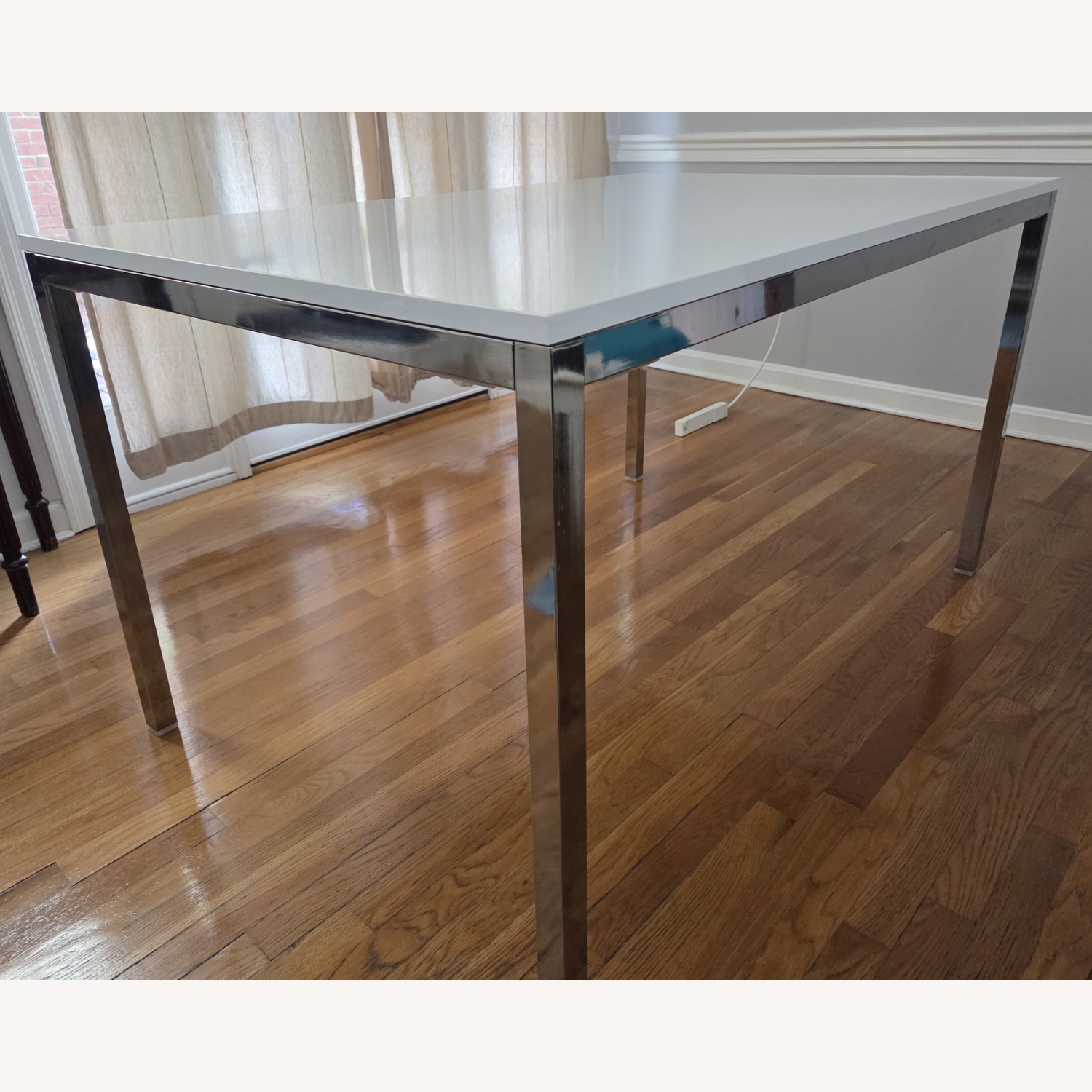 IKEA TORSBY White Dining Table With Metal Frame - image-2