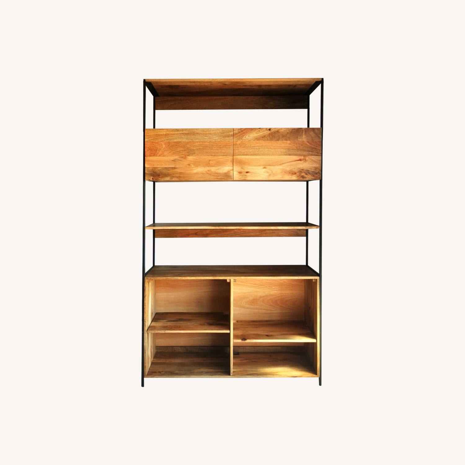 West Elm Industrial Open & Closed Storage Bookcase - AptDeco