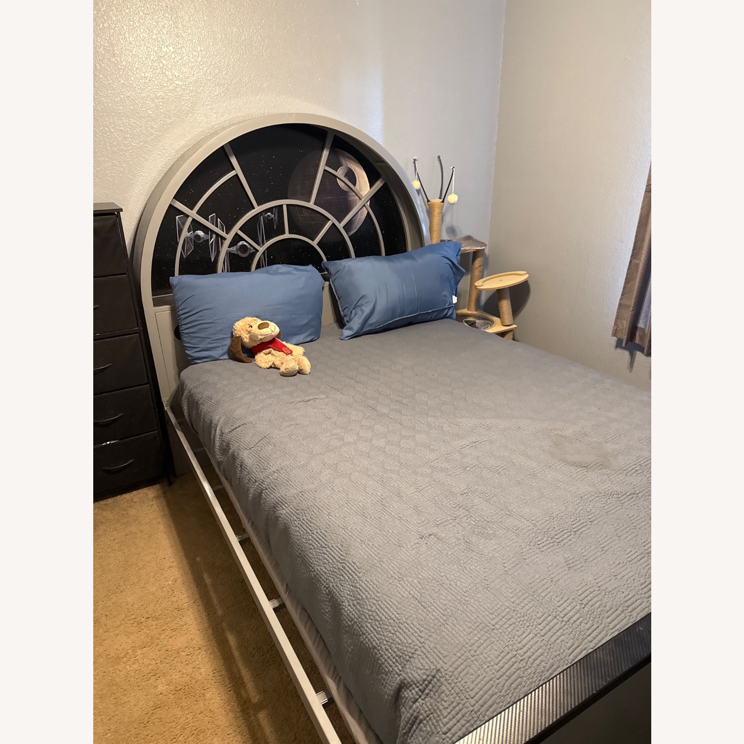 Star Wars Millennium Falcon Gray Full Bookcase Bed - image-1