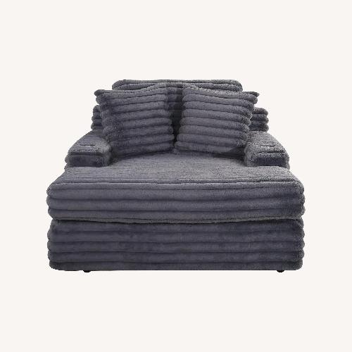 Used Woolly Small Chaise w/ Dual Cup Holders and USB for sale on AptDeco