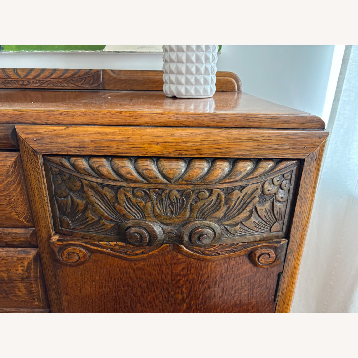 Vintage Art Deco Oak Sideboard Buffet Server - image-6
