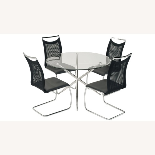 Used Nico 5-pc. Glass Dining Set for sale on AptDeco