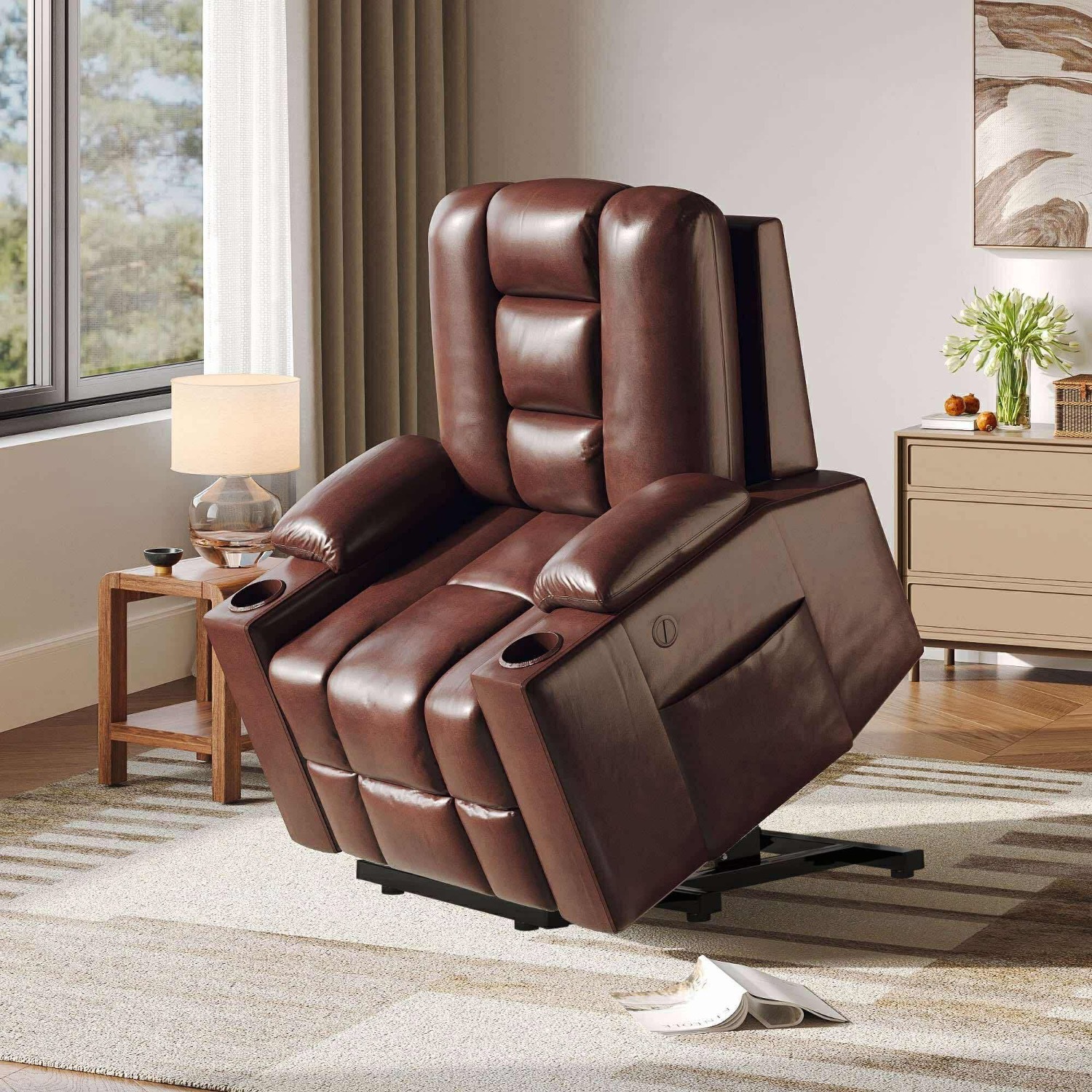 Electric Power Lift Recliner Chair for Elderly - image-1
