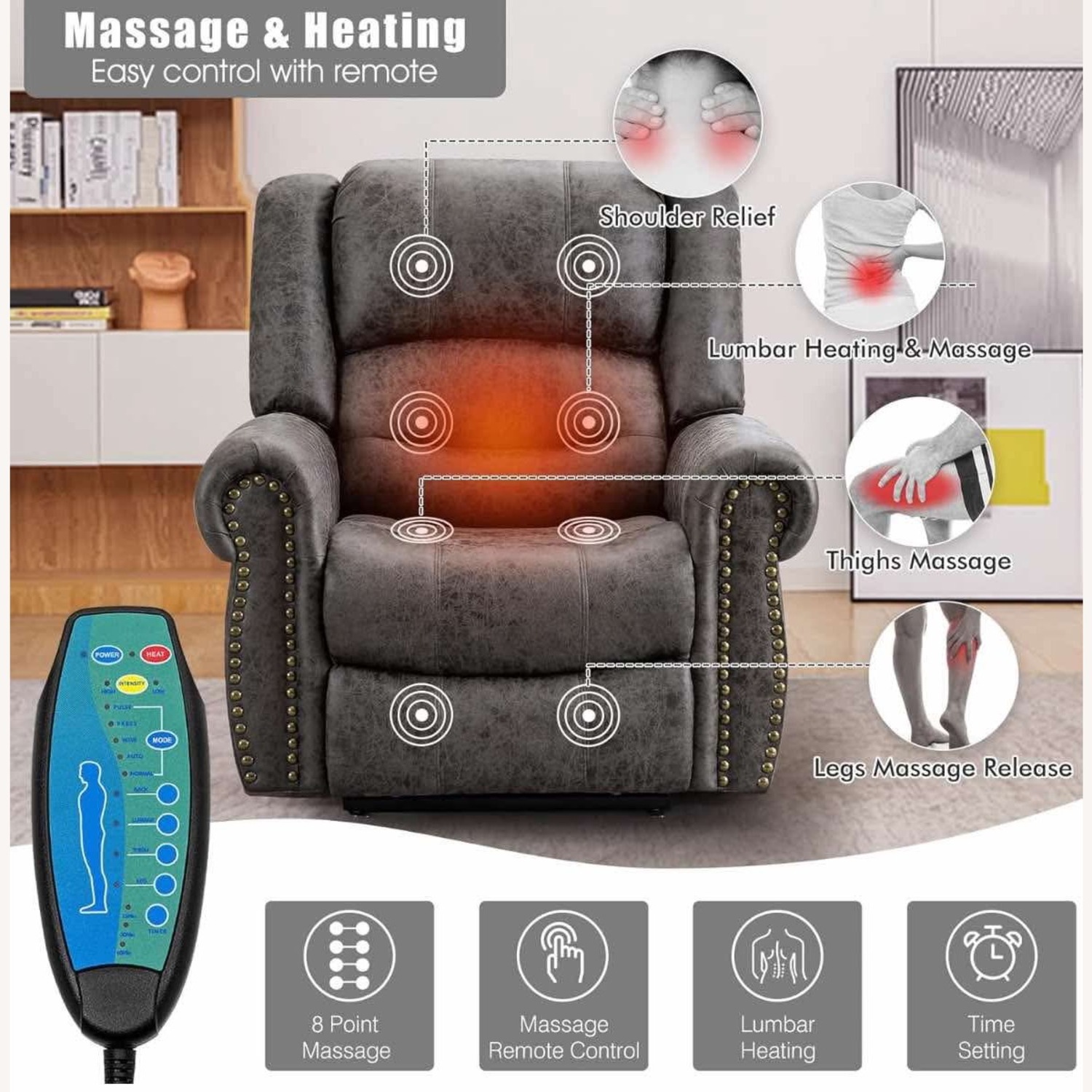 Dual Motor Lay Flat Lift Chairs Recliners - image-4