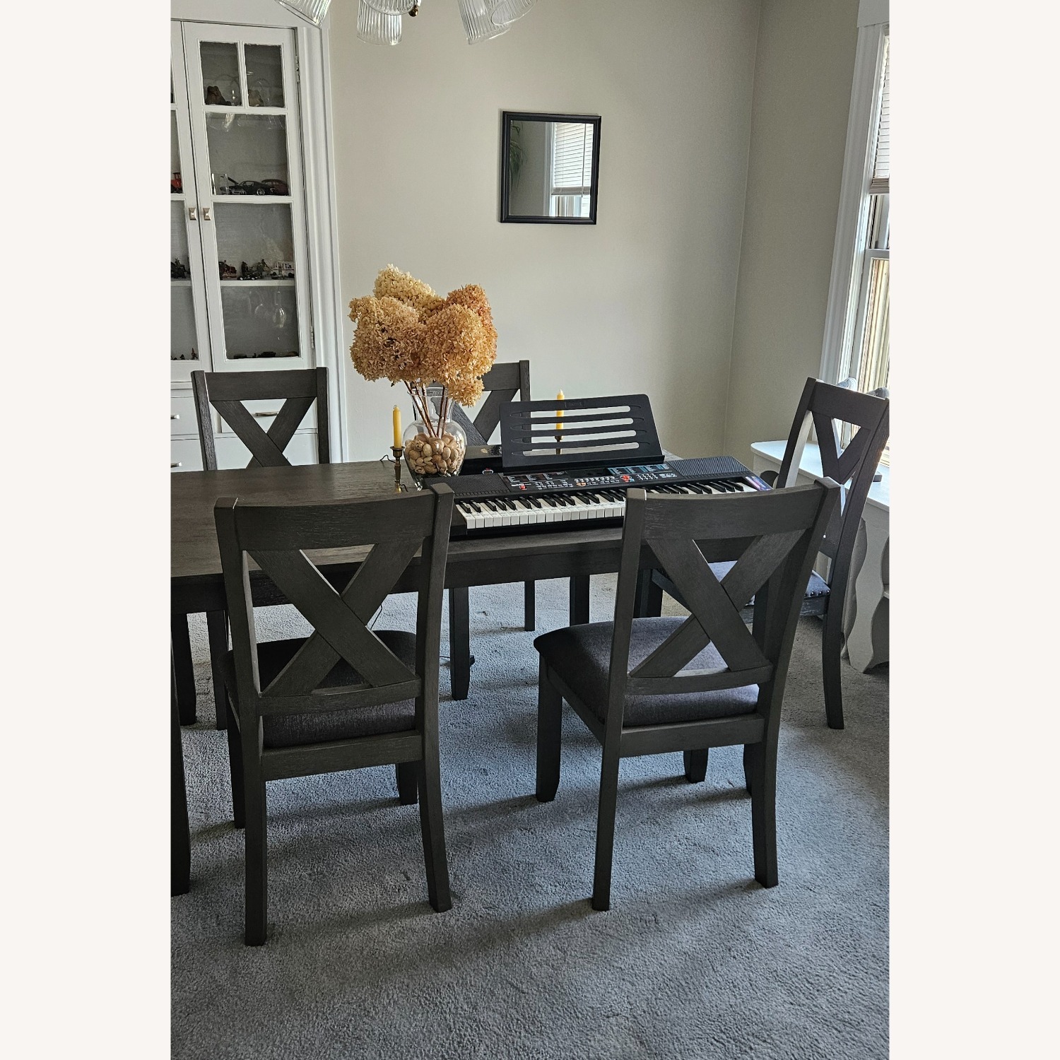 Dining Set. One Table and 6 Cushioned Chairs - image-2