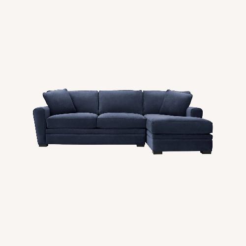 Used Raymour & Flanigan Blue Artemis II Sectional for sale on AptDeco