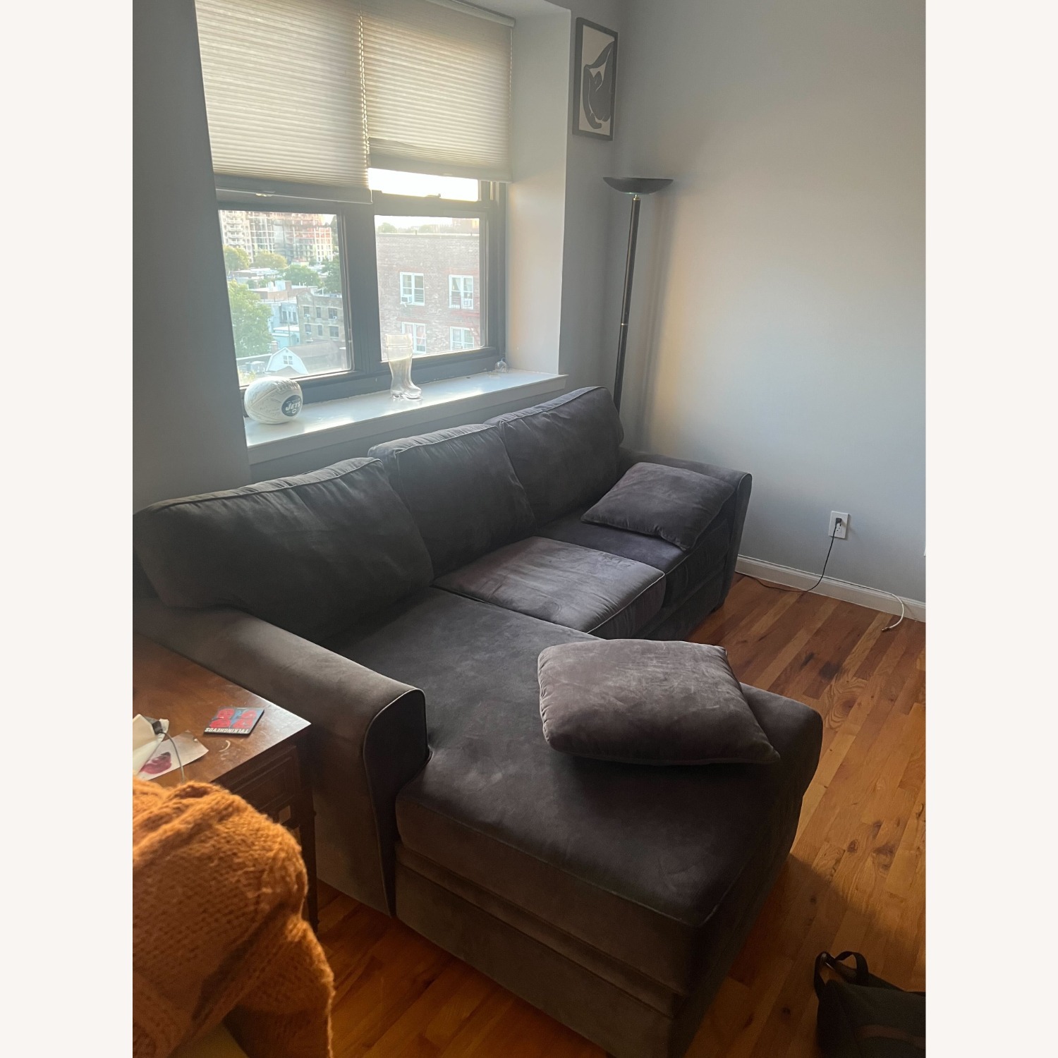 Raymour & Flanigan Blue Artemis II Sectional - image-2