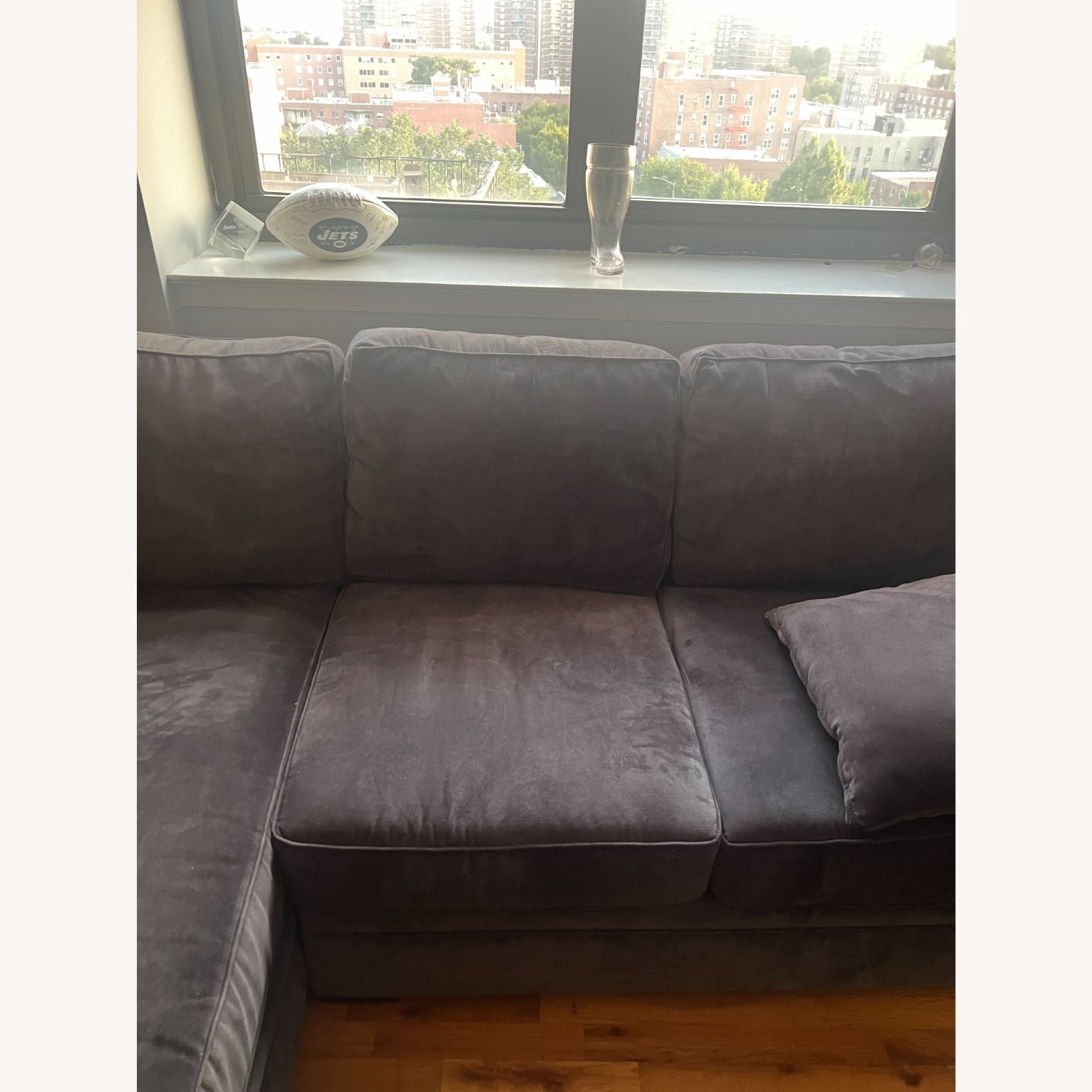 Raymour & Flanigan Blue Artemis II Sectional - image-5