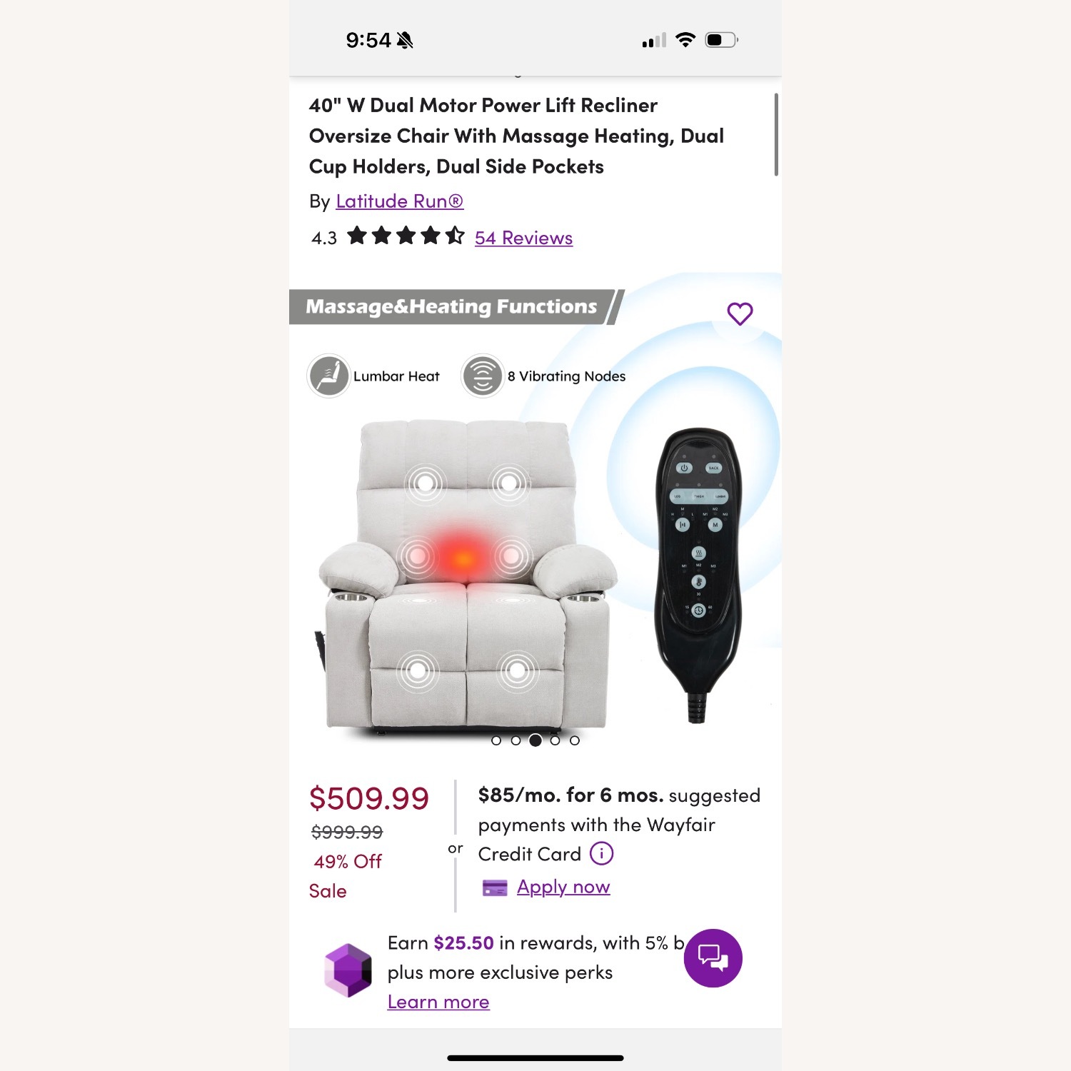 Massaging Recliner with Heat - image-8