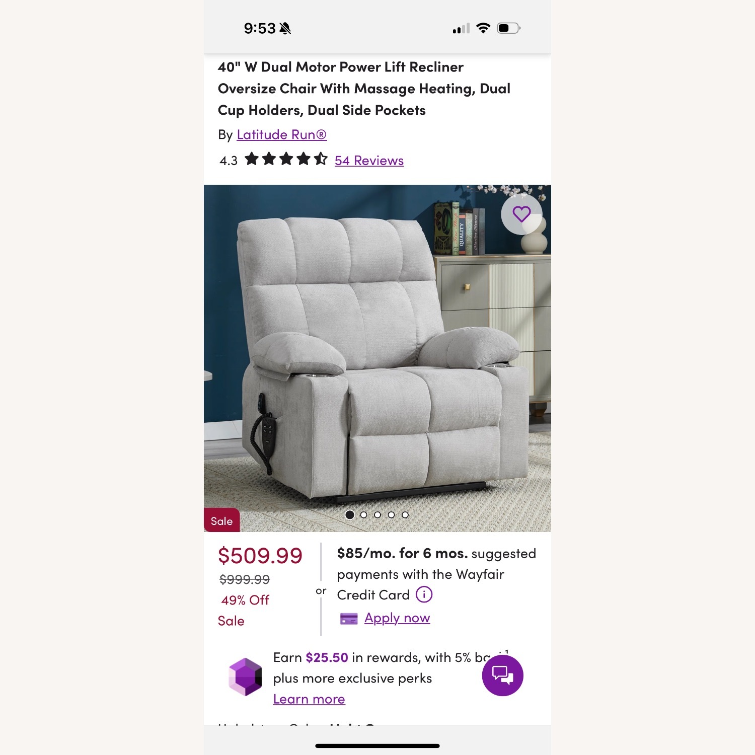 Massaging Recliner with Heat - image-7