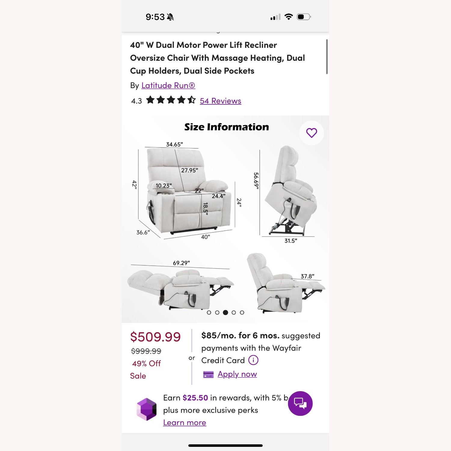 Massaging Recliner with Heat - image-9