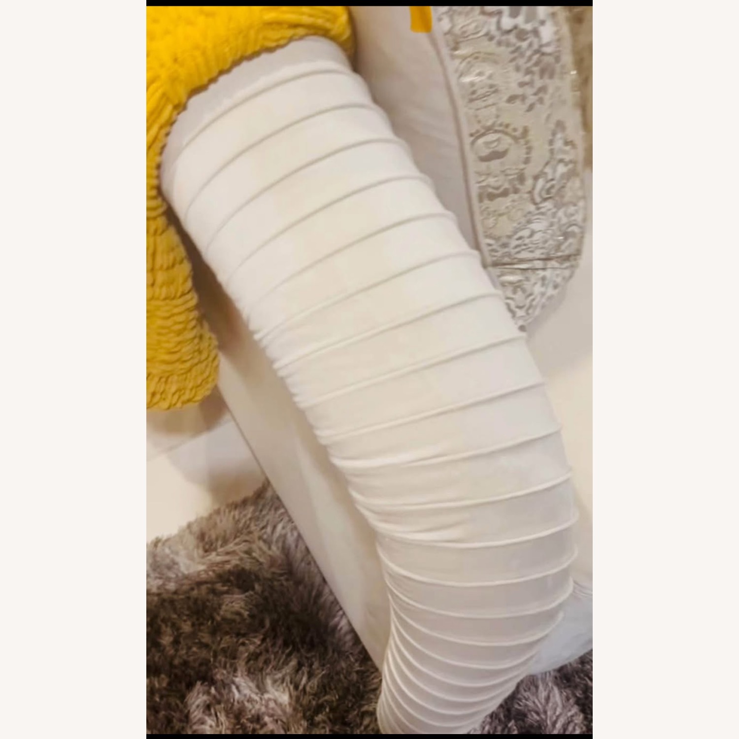 TOV Furniture Elegant Cream Pleaded Sofa - image-6