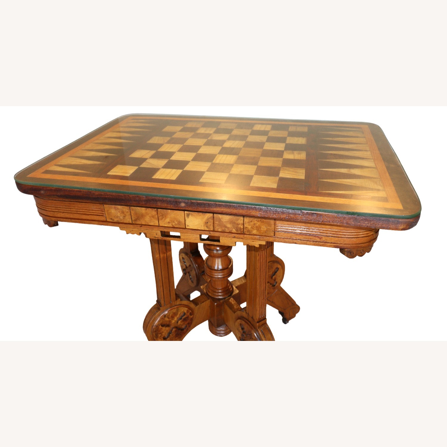 Victorian Revival Flip-Top Game Table - image-16