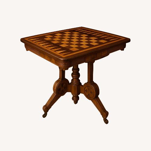 Used Victorian Revival Flip-Top Game Table for sale on AptDeco