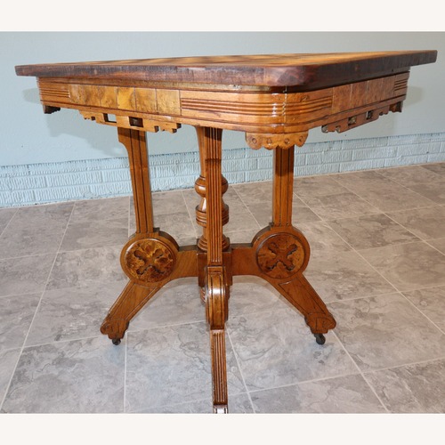 Used Victorian Revival Flip-Top Game Table for sale on AptDeco