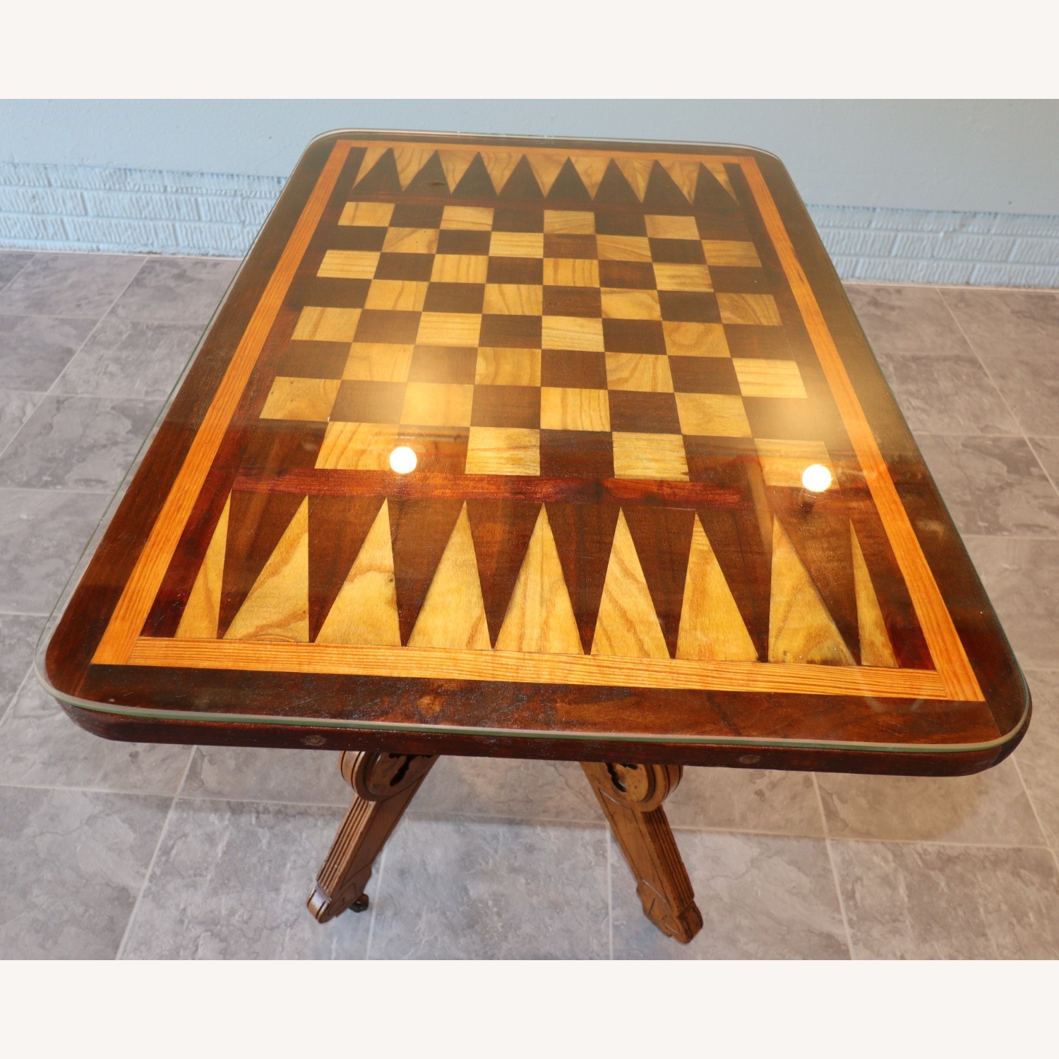 Victorian Revival Flip-Top Game Table - image-11