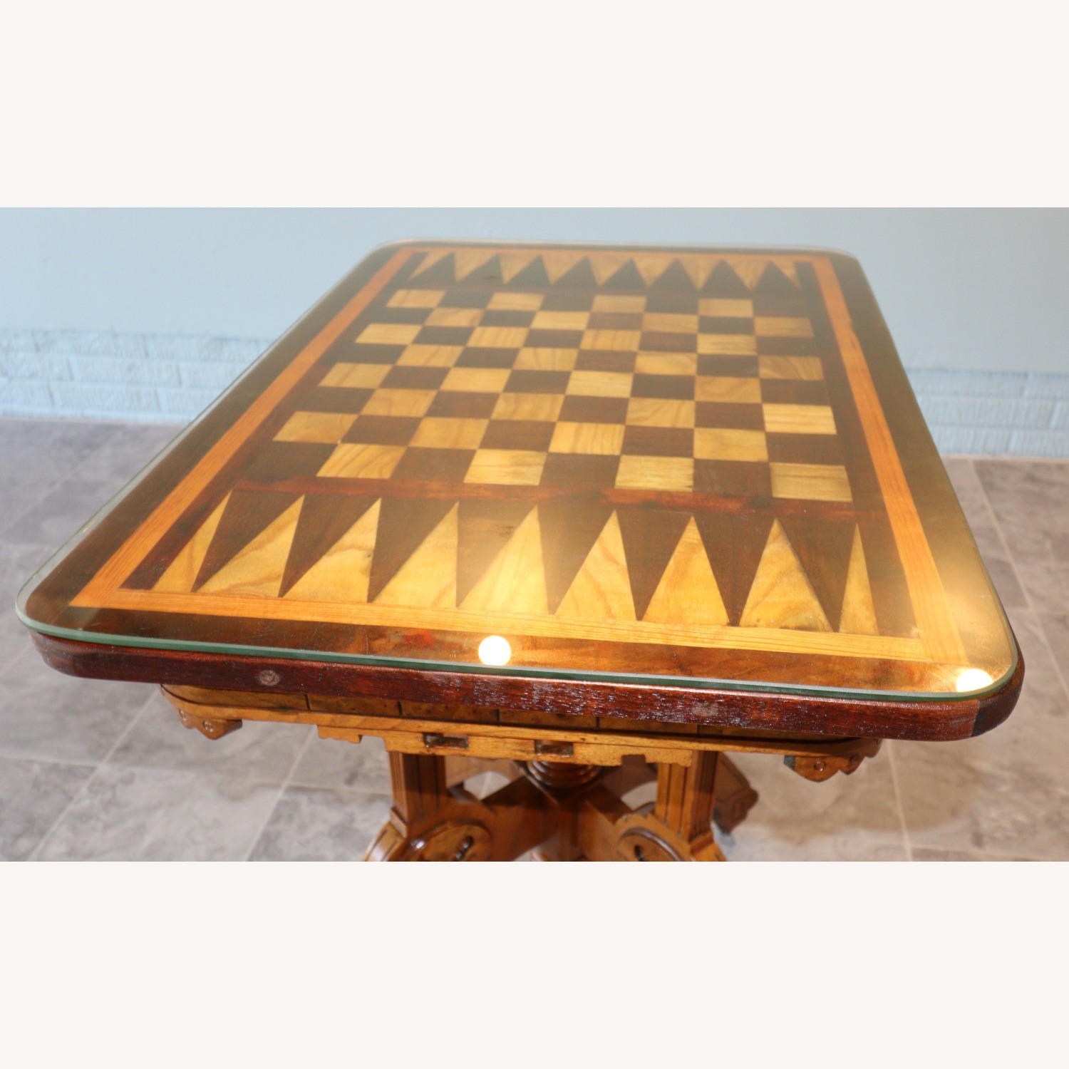 Victorian Revival Flip-Top Game Table - image-12