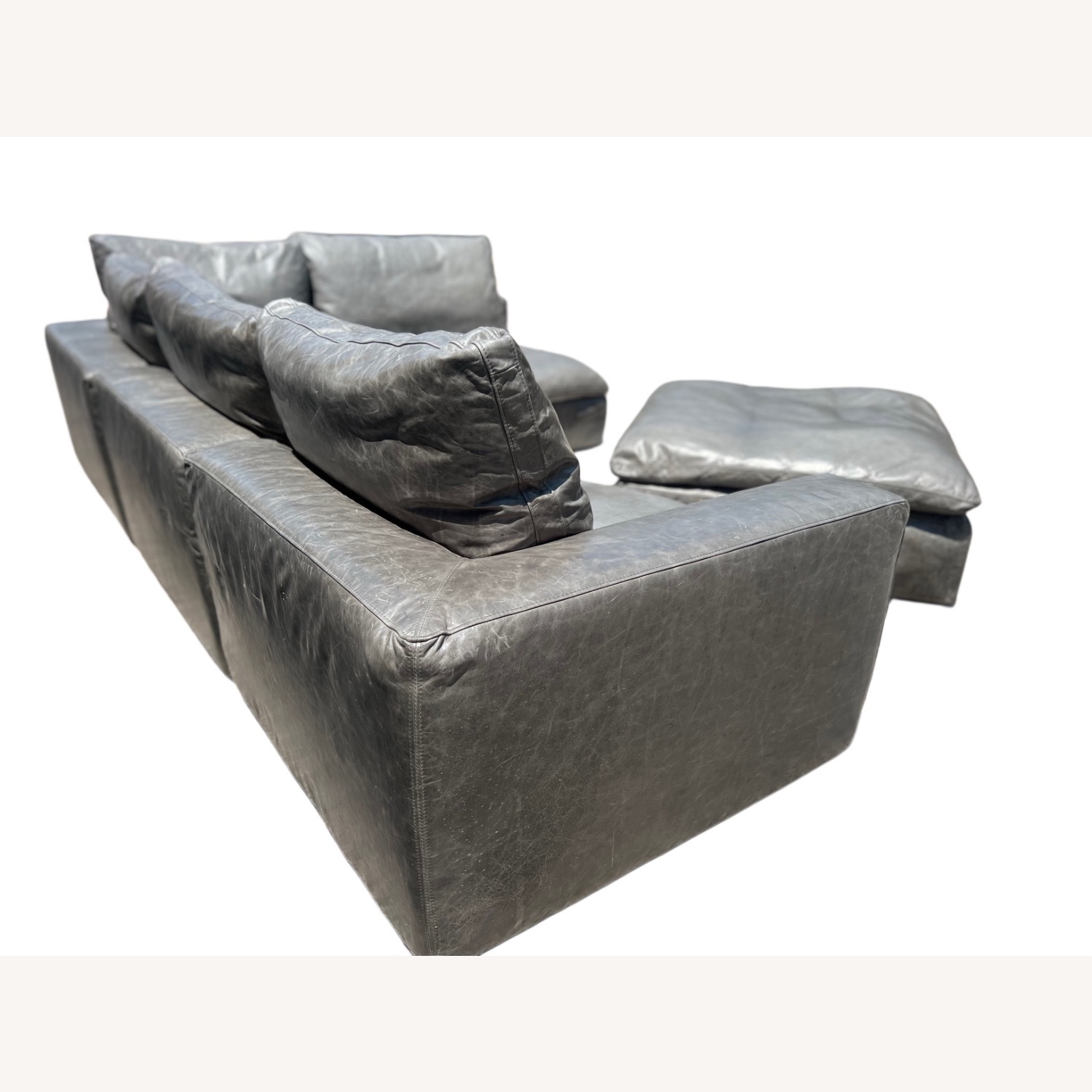 Restoration Hardware Cavalo Leather Cloud Couch - image-4