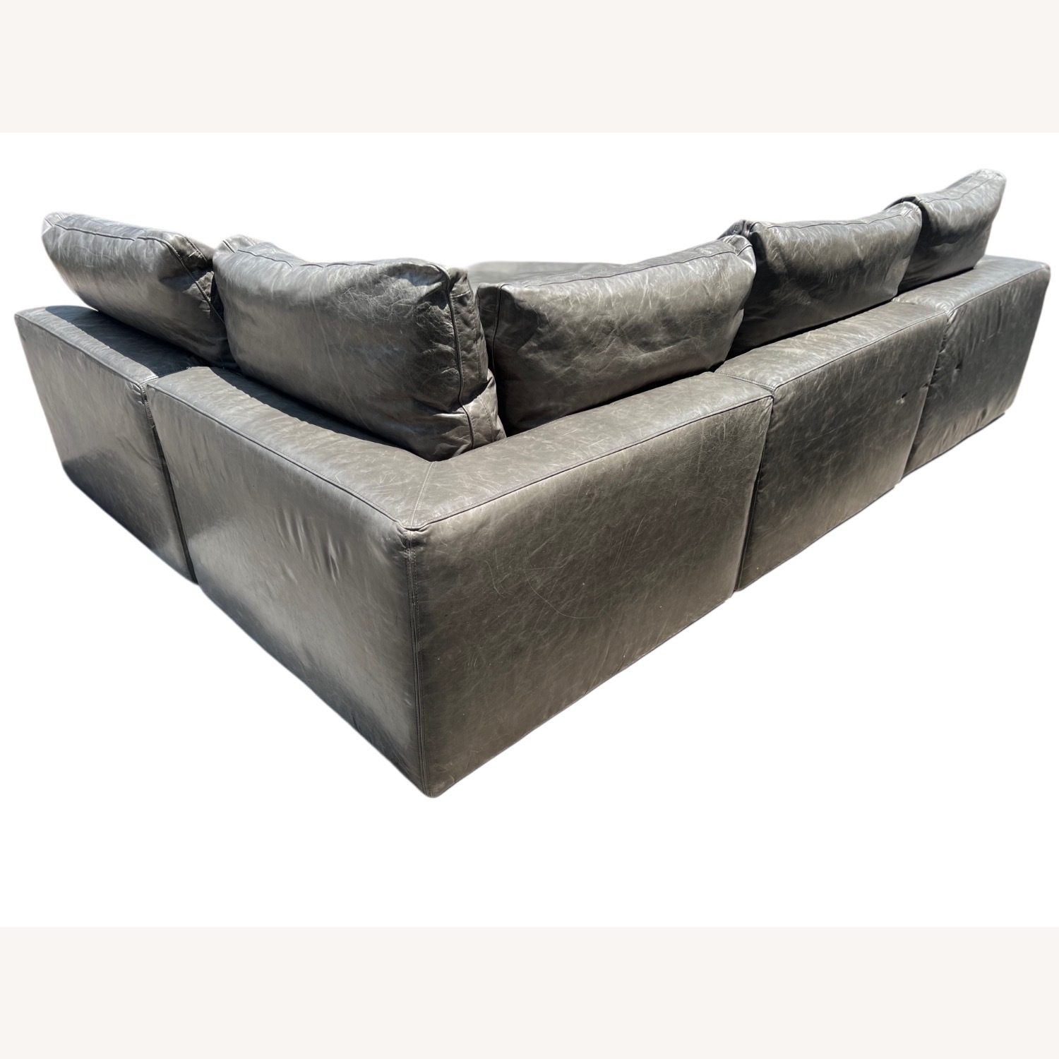 Restoration Hardware Cavalo Leather Cloud Couch - image-5
