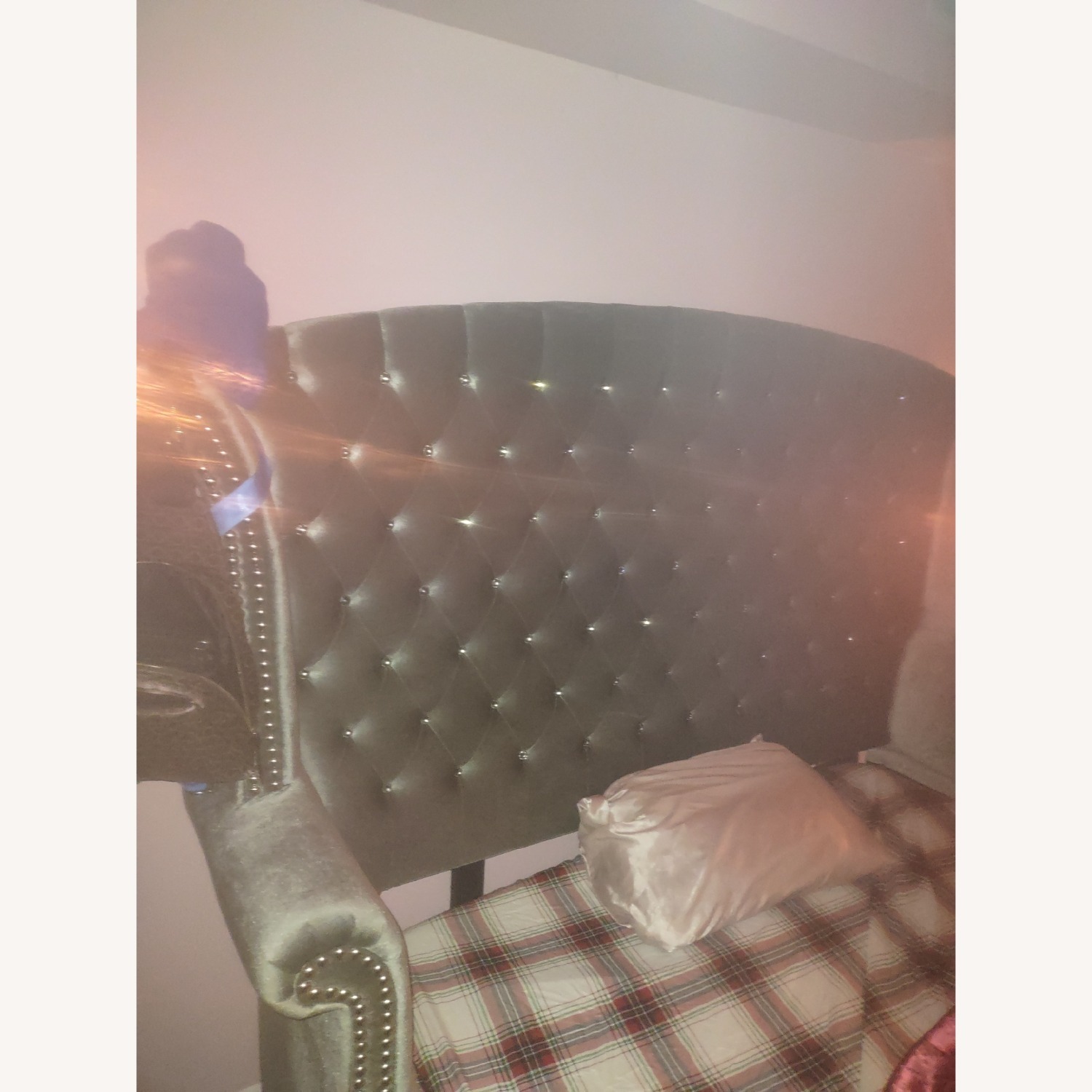 Deanna Coaster Gray Metallic Ulpostery Headboard - image-4