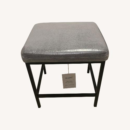 Used 3B Studio’s Linen Stools with Metal Base  for sale on AptDeco