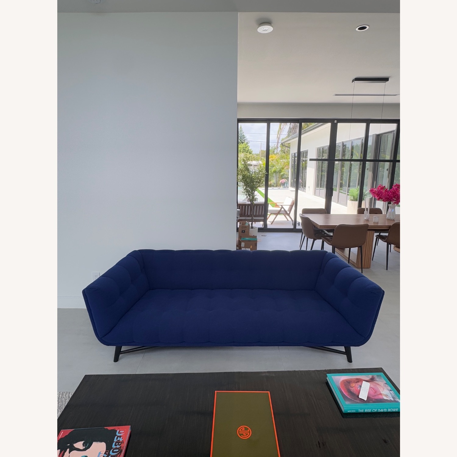 Roche Bobois Lelievre Blue Sofa - image-2