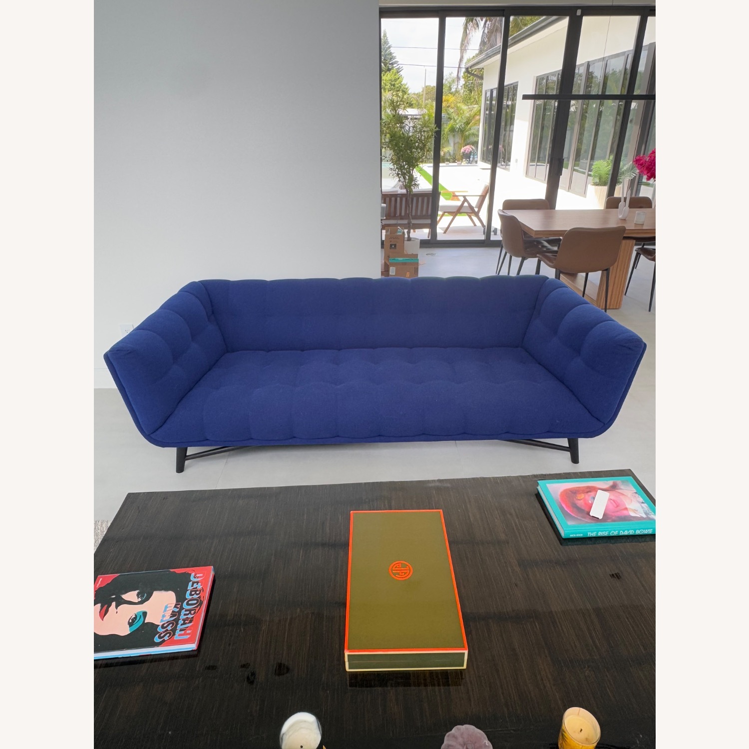 Roche Bobois Lelievre Blue Sofa - image-1