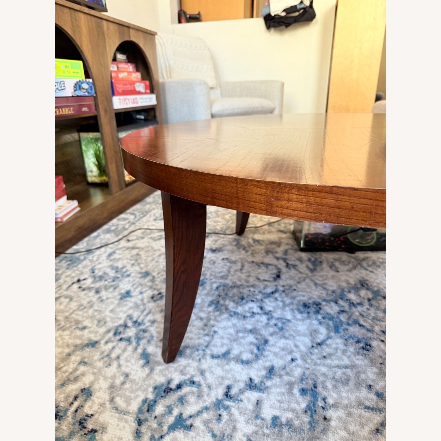 HR783 ETHAN ALLEN ガラストップテーブル　猫脚　コーヒーテーブル Ethan Allen Cane Glass Coffee Table - AptDeco