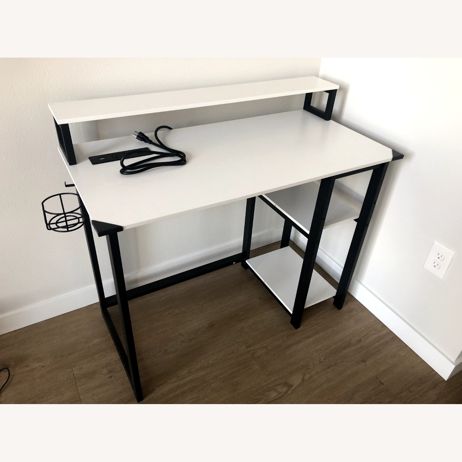 Green Forest 40" Desk - Outlets & Monitor Stand - image-2