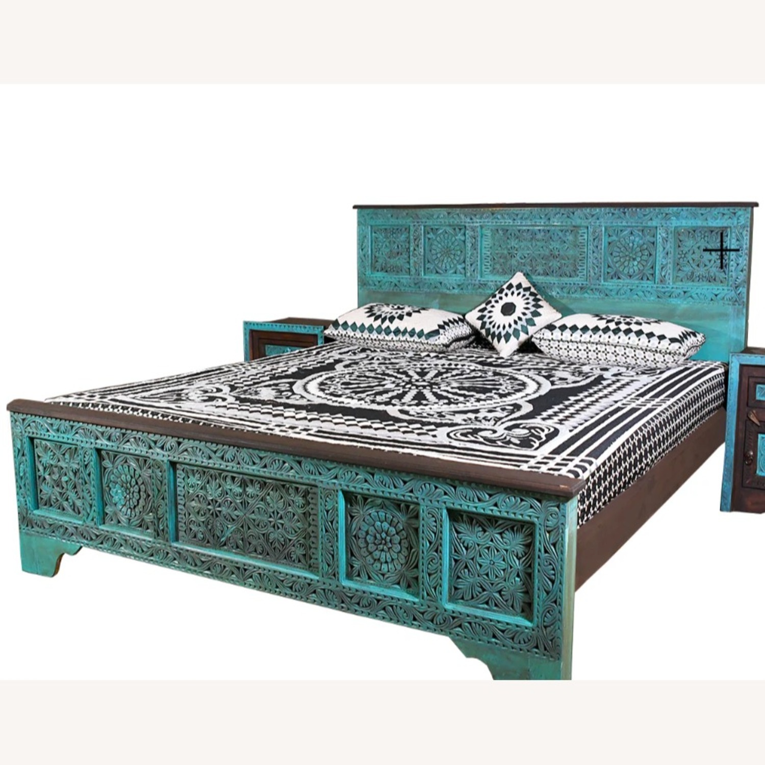 Imported Wooden Bed Frame - image-1