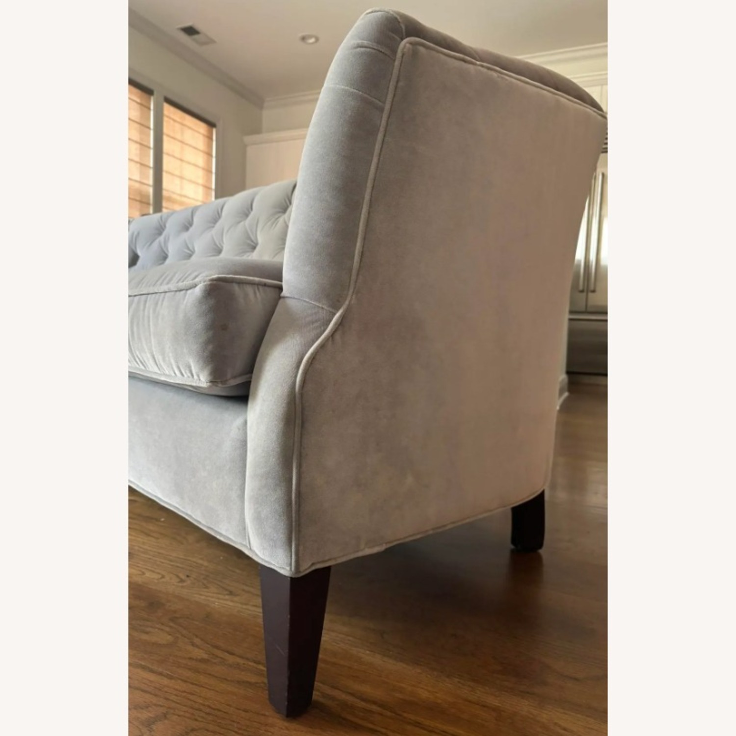 Sherrill Light Gray Velvet Sofa - image-5