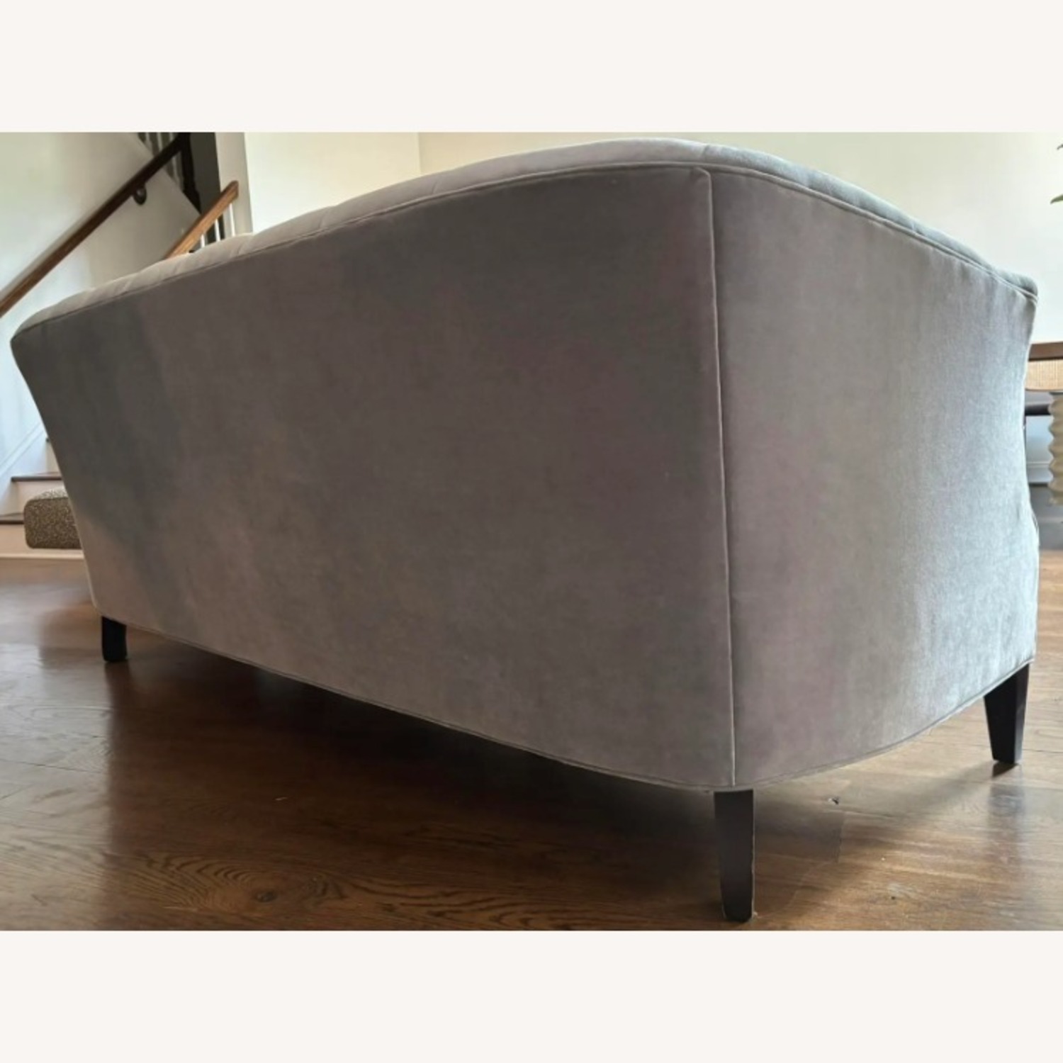 Sherrill Light Gray Velvet Sofa - image-2