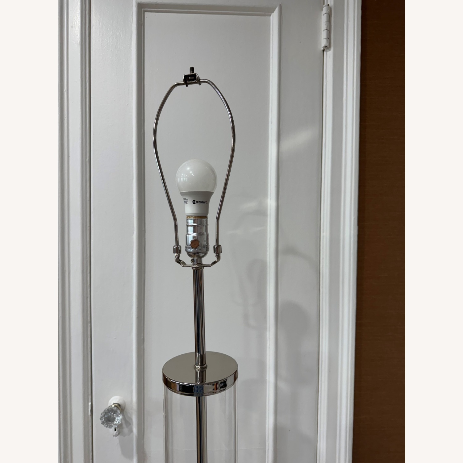 West Elm Acrylic Column Floor Lamp - Polished Nickel - image-6