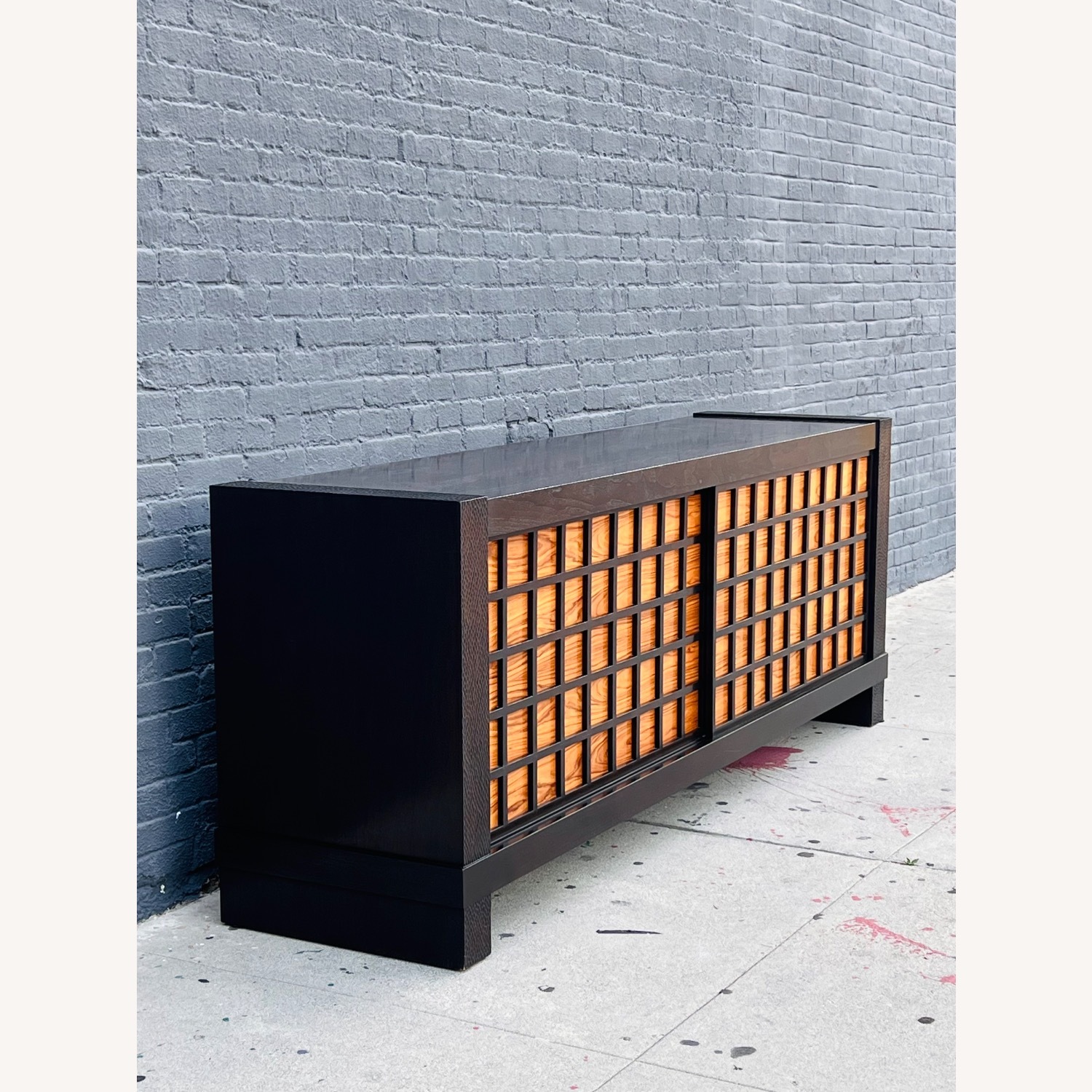 Contemporary Wood Media Console - image-3