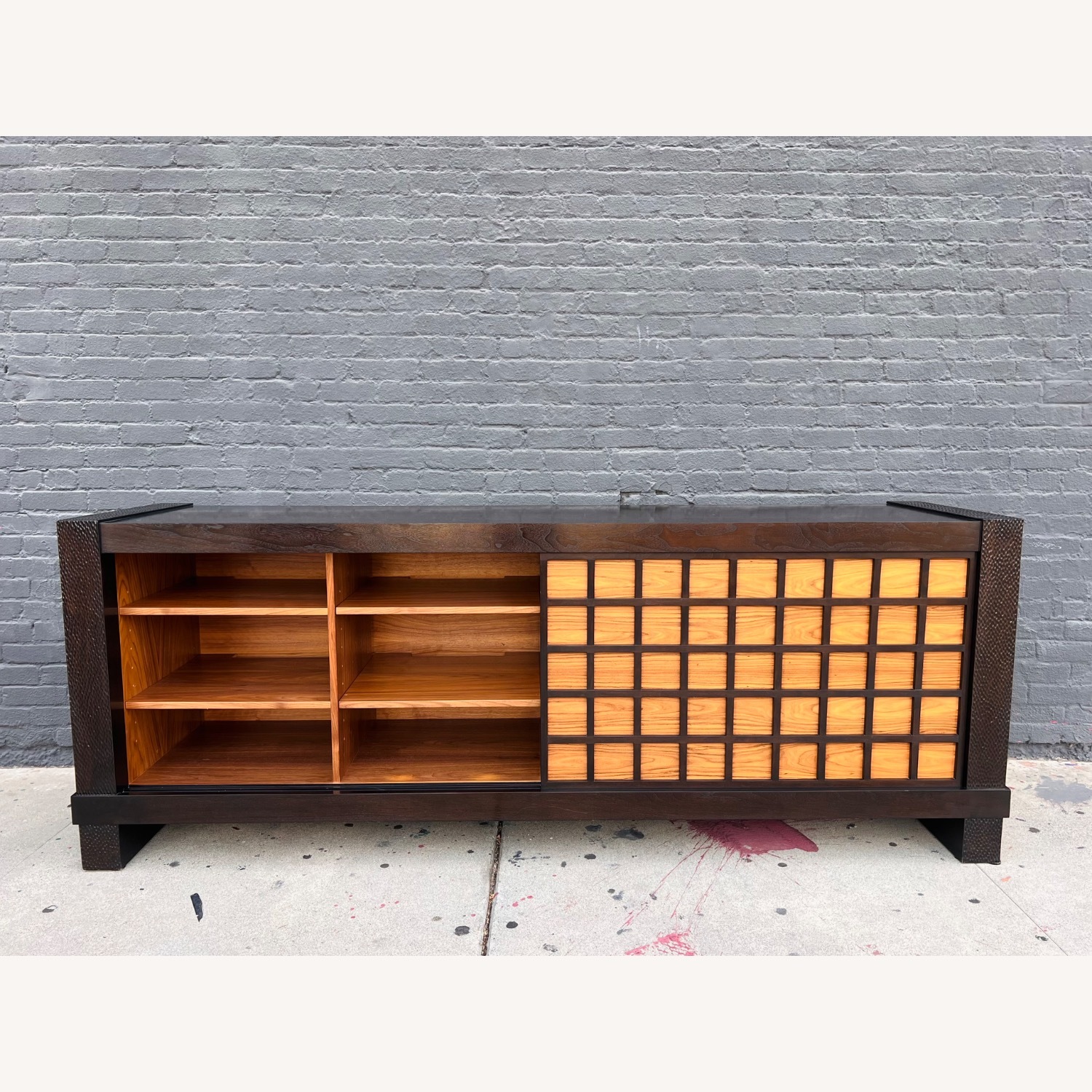 Contemporary Wood Media Console - image-6