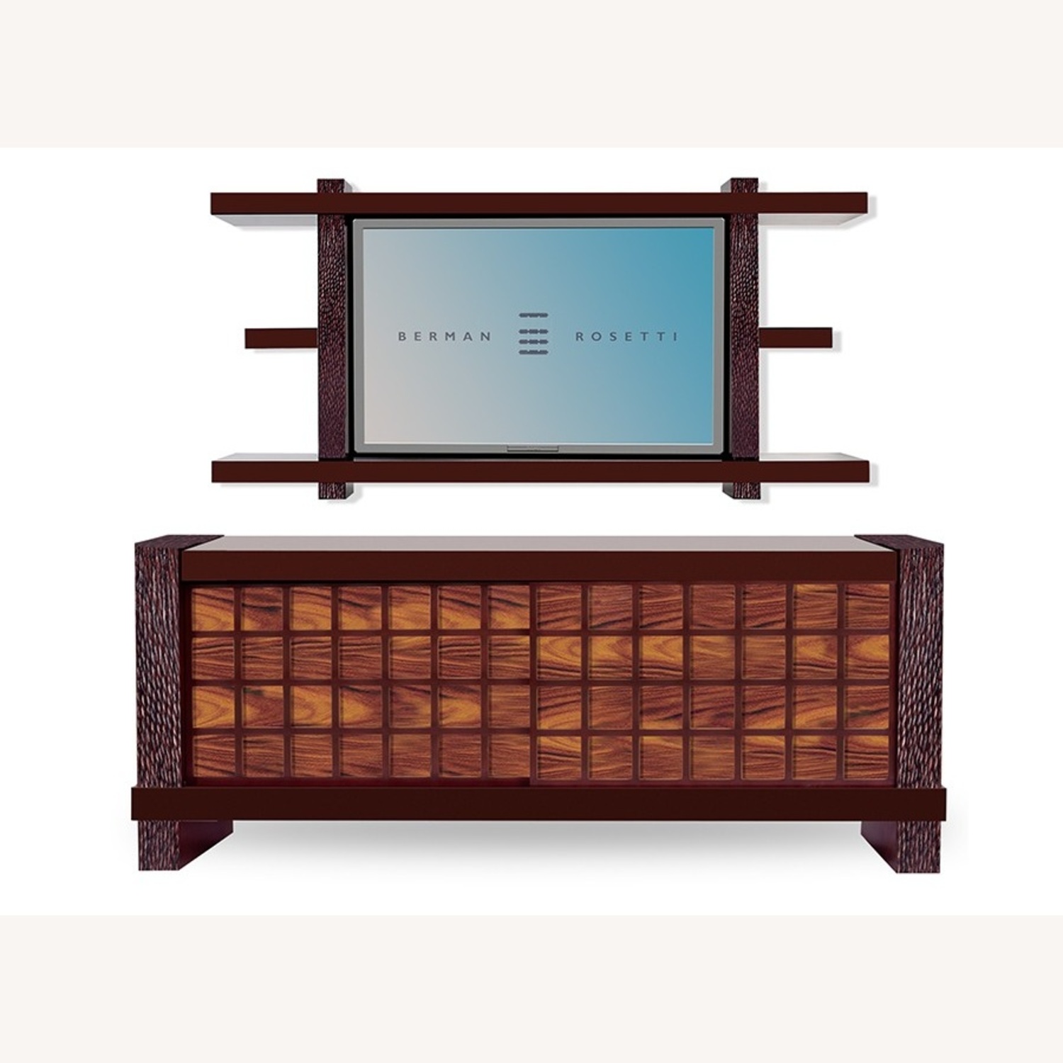 Contemporary Wood Media Console - image-12