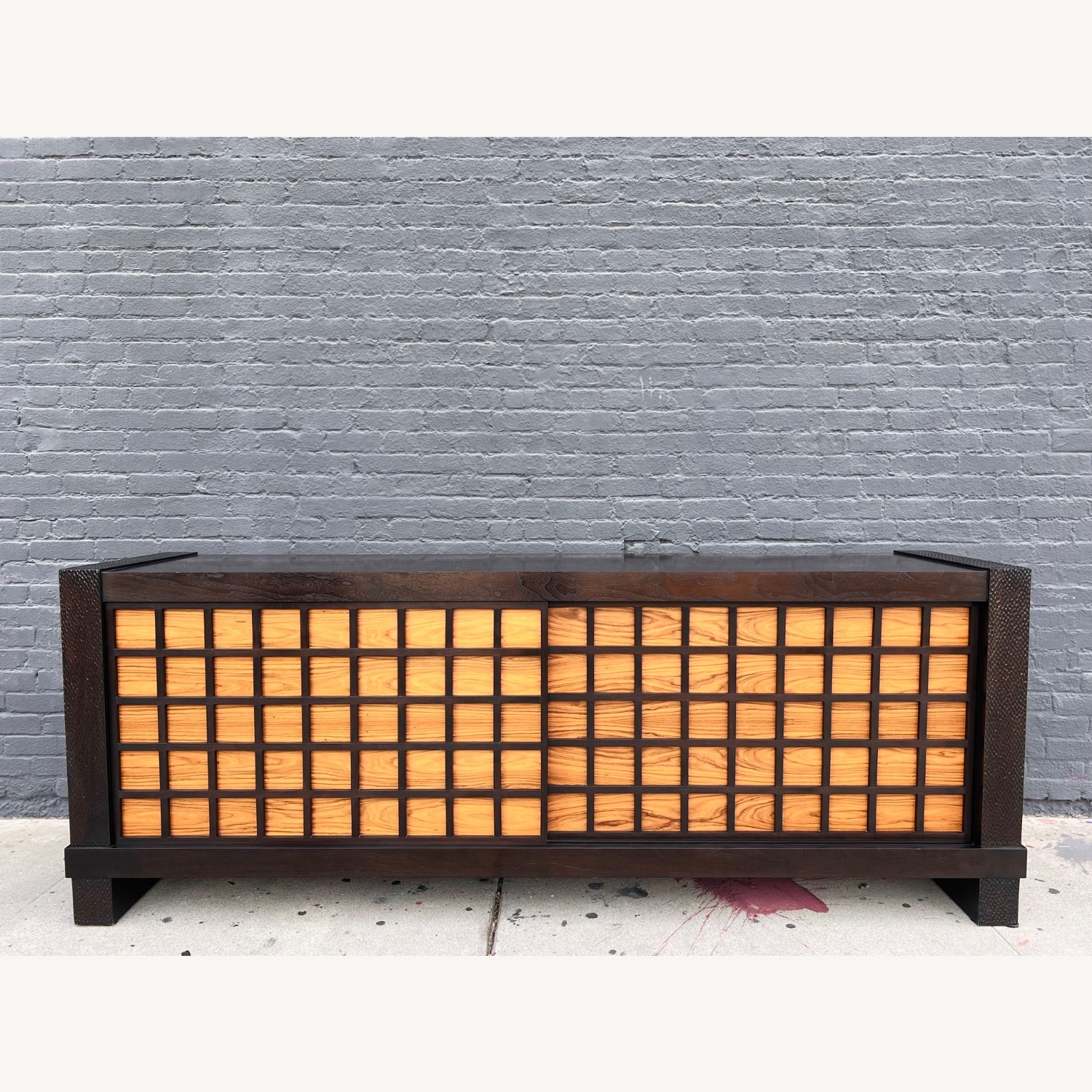 Contemporary Wood Media Console - image-1