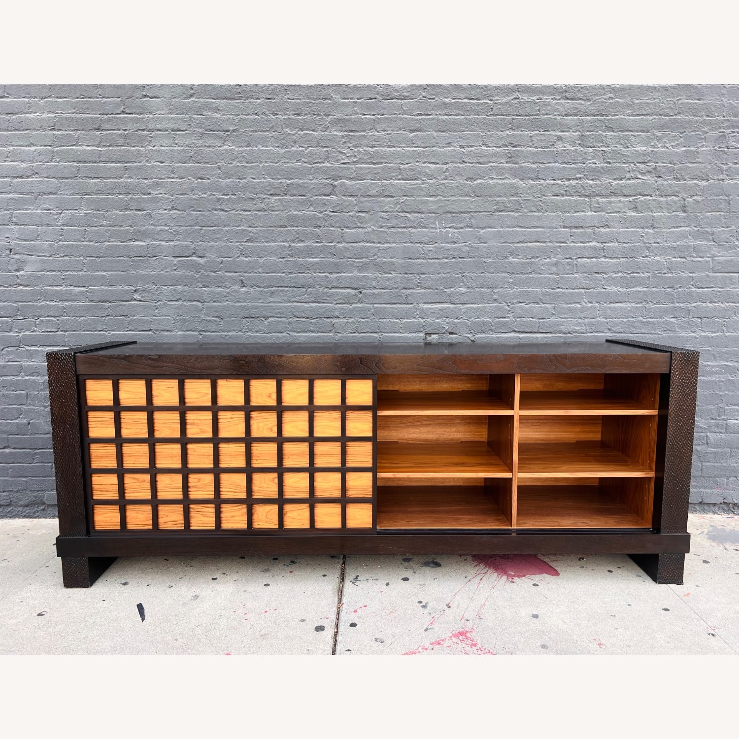 Contemporary Wood Media Console - image-5